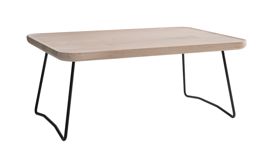 Jensen Add-on breakfast tray with a whitewashed wood finish. Perfect for eating or working in bed.